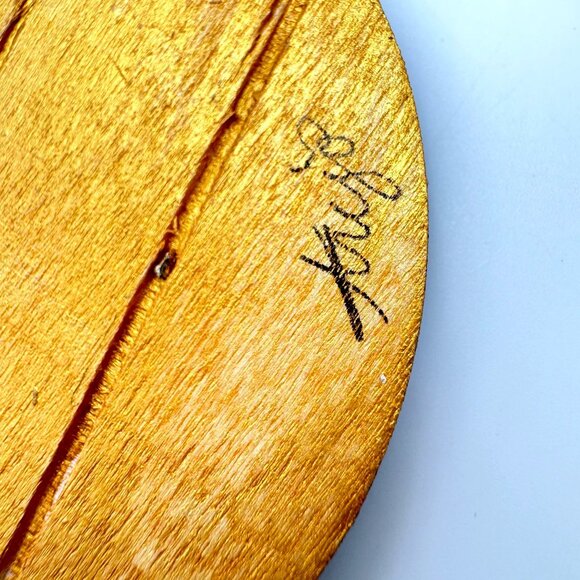 Handcrafted Ornament OOAK Collage Bird Gold & Blue Accents 3" Ribbon - Picture 10 of 10